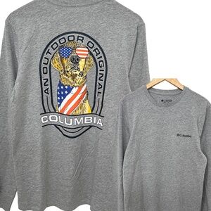 Columbia American Labrador Dog Long Sleeve T-Shirt Men’s Medium